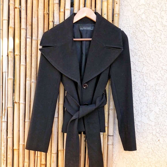 Zara Jackets & Blazers - ZARA Black Jacket with Self-tie EUC Medium